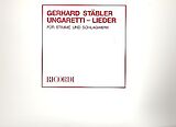 Gerhard Stäbler Notenblätter Ungaretti-Lieder