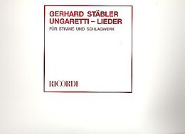 Gerhard Stäbler Notenblätter Ungaretti-Lieder
