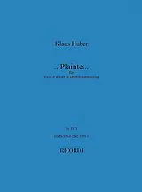 Klaus Huber Notenblätter Plainte