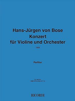 Hans-Jürgen von Bose Notenblätter Konzert (1999)