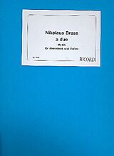 Nikolaus Brass Notenblätter A due für Akkordeon und Violine