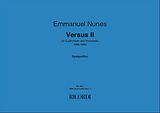 Emmanuel Nunes Notenblätter Versus Nr.2 für Euphonium und Violoncello