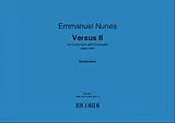 Emmanuel Nunes Notenblätter Versus Nr.2 für Euphonium und Violoncello
