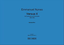 Emmanuel Nunes Notenblätter Versus Nr.2 für Euphonium und Violoncello