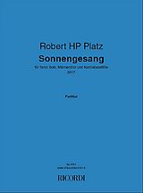 Robert HP Platz Notenblätter Sonnengesang (2017)