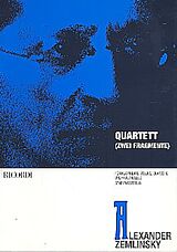 Alexander von Zemlinsky Notenblätter Quartett - 2 Fragmente für Klarinette, Violine
