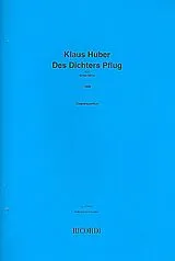 Klaus Huber Notenblätter Des Dichters Pflug für Violine, Viola