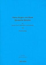 Hans-Jürgen von Bose Notenblätter Deutsche Motette für Sopran, Tenor