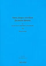 Hans-Jürgen von Bose Notenblätter Deutsche Motette für Sopran, Tenor