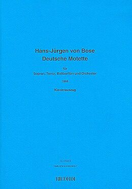 Hans-Jürgen von Bose Notenblätter Deutsche Motette für Sopran, Tenor