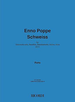 Enno Poppe Notenblätter Schweiss 2010