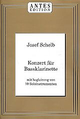 Josef Schelb Notenblätter Konzert für Bassklarinette mit