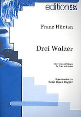 Franz Hünten Notenblätter 3 Walzer für Flöte und Gitarre