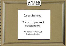 Lepo Sumera Notenblätter Concerto per voci e strumenti