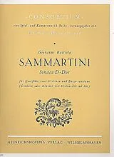 Giovanni Battista Sammartini Notenblätter Sonate D-Dur