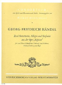 Georg Friedrich Händel Notenblätter 2 Ouvertüren, Allegro und Sinfonia aus der Oper Scipione