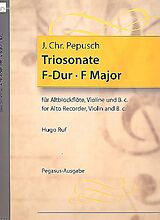Johann Christoph Pepusch Notenblätter Triosonate F-Dur für