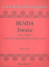 Franz Benda Notenblätter Sonata F-Dur für Viola da gamba