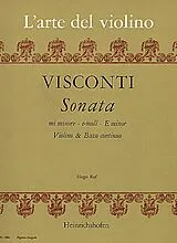 Gasparo Visconti Notenblätter Sonate e-Moll