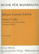 Johann Conrad Schlick Notenblätter SONATA G-DUR FUER MANDOLINE