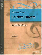 Gottfried Finger Notenblätter Leichte Duette