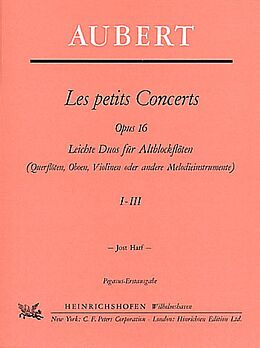Jacques Aubert Notenblätter Les petits concerts op.16,1-3