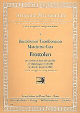 Bartolomeo Tromboncino Notenblätter Frottolen