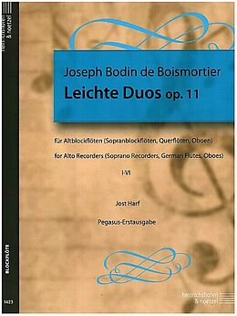 Joseph Bodin de Boismortier Notenblätter Leichte Duos op.11 (Nr.1-6)