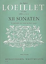 Jean Baptiste Loeillet de Gant Notenblätter 12 Sonaten op.2 Band 1 (Nr.1-3)