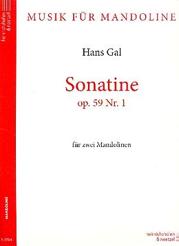 Hans Gál Notenblätter Sonatine op.59,1 für 2 Mandolinen