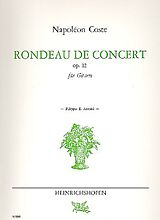 Napoleon Coste Notenblätter Rondeau de concert op.12