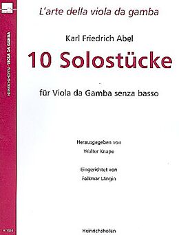 Carl Friedrich Abel Notenblätter 10 Solostücke