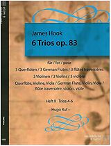 James Hook Notenblätter 6 Trios op.83 Band 2 (Nr.4-6)