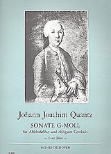 Johann Joachim Quantz Notenblätter Sonate g-Moll für Altblockflöte