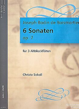 Joseph Bodin de Boismortier Notenblätter 6 Sonaten op.7