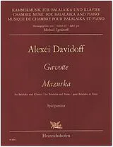 Aleksei Davidov Notenblätter Gavotte und Mazurka