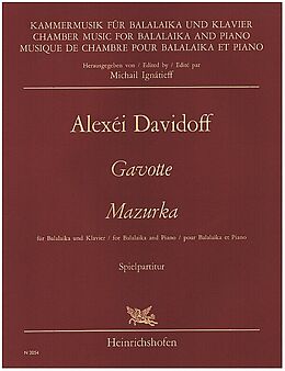 Aleksei Davidov Notenblätter Gavotte und Mazurka