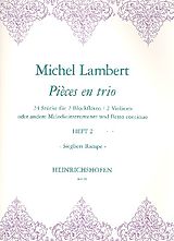 Michel Lambert Notenblätter Pièces en trio Band 2 24 Stücke