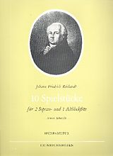 Johann Friedrich Reichardt Notenblätter 10 Spielstücke für 2 Blockflöten