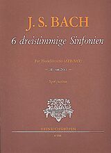 Johann Sebastian Bach Notenblätter 6 dreistimmige Sinfonien für