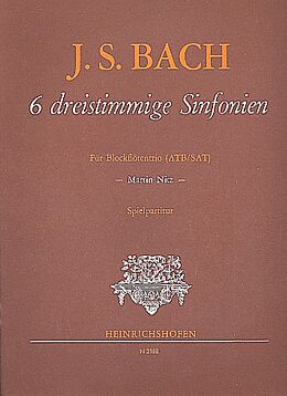 Johann Sebastian Bach Notenblätter 6 dreistimmige Sinfonien für