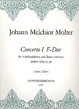 Johann Melchior Molter Notenblätter Concerto F-Dur Nr.1 MWVVIII/17,18 für