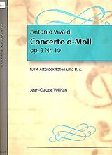 Antonio Vivaldi Notenblätter Concerto d-Moll op.3,10