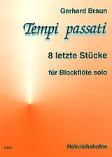 Gerhard Braun Notenblätter Tempi passati 8 letzte Stücke