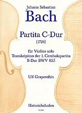 Johann Sebastian Bach Notenblätter Partita C-Dur für Violine solo