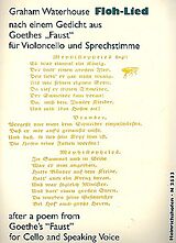 Graham Waterhouse Notenblätter Floh-Lied für Violoncello und
