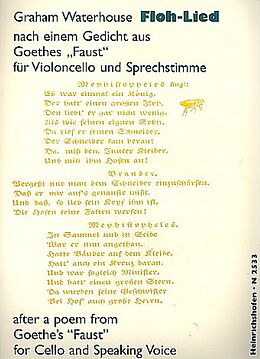 Graham Waterhouse Notenblätter Floh-Lied für Violoncello und