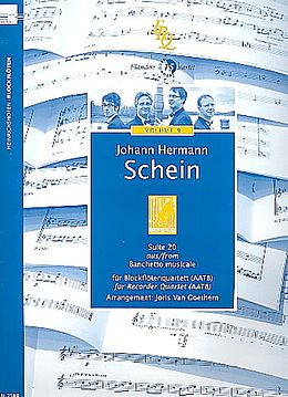 Johann Hermann Schein Notenblätter Suite Nr. 20 aus Banchetto musicale