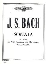 Johann Sebastian Bach Notenblätter Sonate c-Moll für Altblockflöte