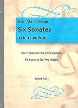 Jean Marie l'Ainé Leclair Notenblätter 6 Sonaten